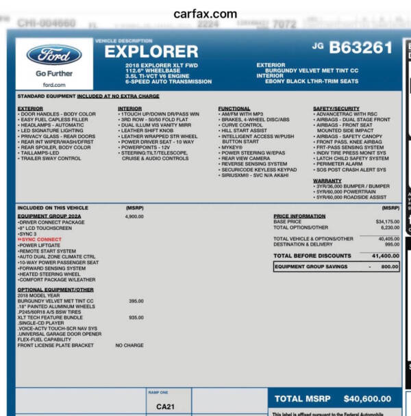 2018 Ford Explorer XLT