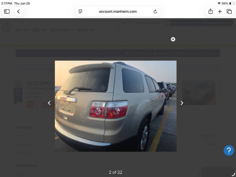 2012 GMC Acadia SLE