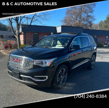 2019 GMC Acadia for sale at B & C AUTOMOTIVE SALES in Lincolnton NC