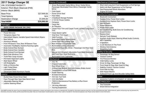 2017 Dodge Charger SE