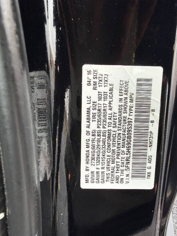 2016 Honda Odyssey EX-L