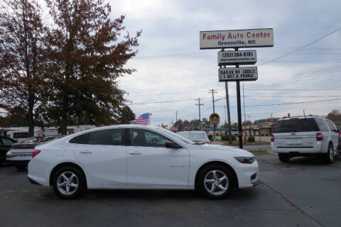 2018 Chevrolet Malibu for sale at FAMILY AUTO CENTER in Greenville NC