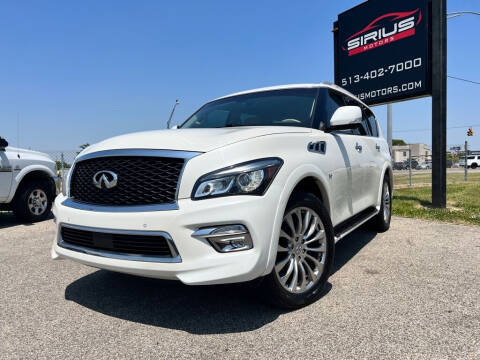 2015 Infiniti QX80 for sale at SIRIUS MOTORS INC in Monroe OH