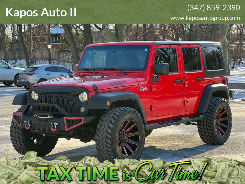 2016 Jeep Wrangler Unlimited for sale at Kapos Auto II in Ridgewood NY