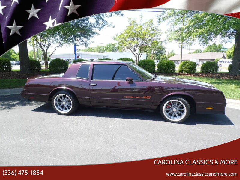 1985 Chevrolet Monte Carlo for sale at Carolina Classics & More in Thomasville NC