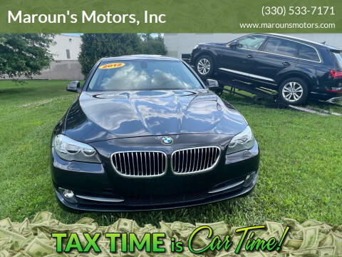 2012 BMW 5 Series for sale at Maroun's Motors, Inc in Boardman OH