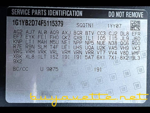 2015 Chevrolet Corvette Stingray