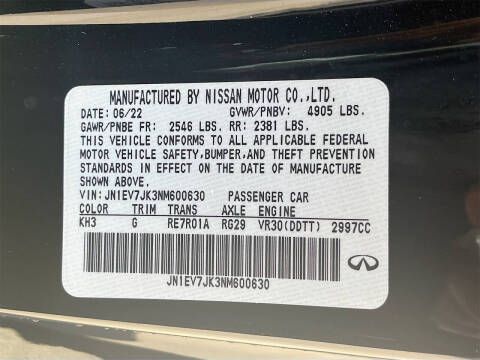 2022 Infiniti Q60 3.0T Pure