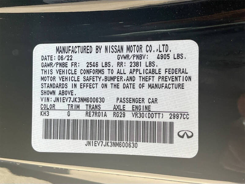 2022 Infiniti Q60 3.0T Pure