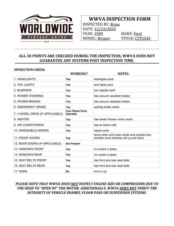 1989 Ford Bronco