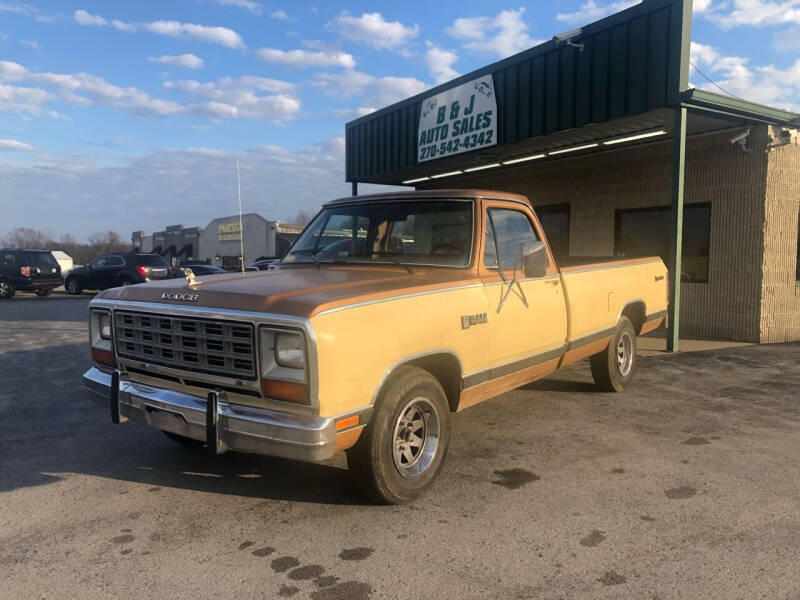 1985 Dodge RAM 150 for sale at B & J Auto Sales in Auburn KY