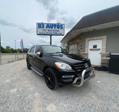 2015 Mercedes-Benz M-Class for sale at 83 Autos LLC in York PA