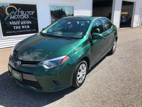 2016 Toyota Corolla for sale at HILLTOP MOTORS INC in Caribou ME