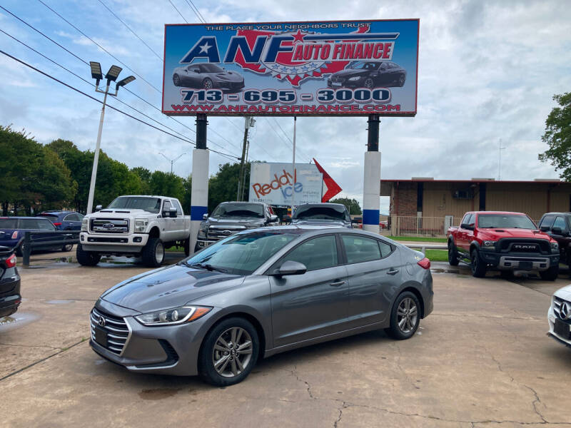 2018 Hyundai Elantra for sale at ANF AUTO FINANCE in Houston TX
