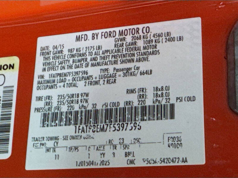 2015 Ford Mustang V6