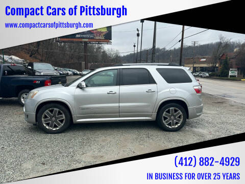 2011 GMC Acadia for sale at Compact Cars of Pittsburgh in Pittsburgh PA