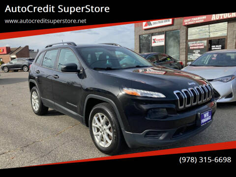 2016 Jeep Cherokee for sale at AutoCredit SuperStore in Lowell MA