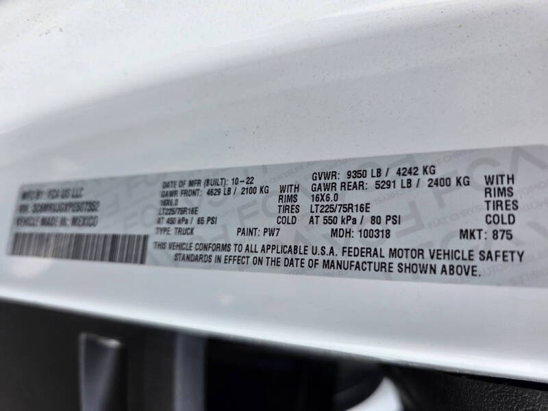 2023 RAM ProMaster 3500 159 WB