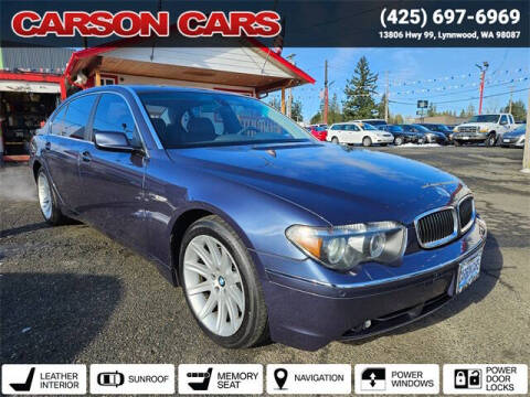 2004 BMW 7 Series for sale at Carson Cars in Lynnwood WA