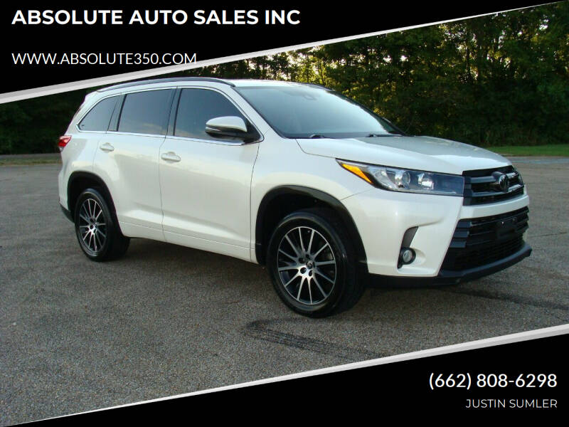 2018 Toyota Highlander for sale at ABSOLUTE AUTO SALES INC in Corinth MS
