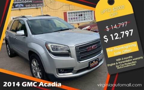 2014 GMC Acadia for sale at Virginia Auto Mall in Woodford VA