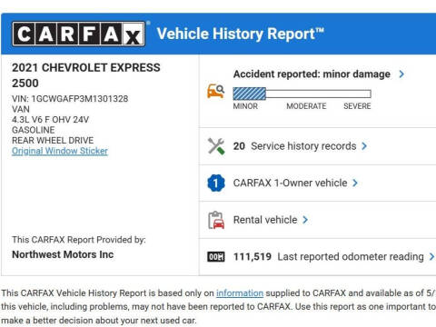 2021 Chevrolet Express 2500
