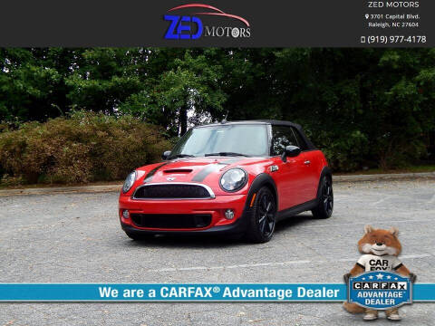 2014 MINI Convertible for sale at Zed Motors in Raleigh NC