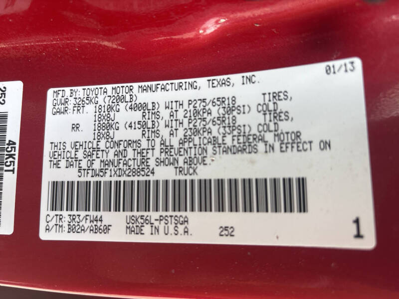 2013 Toyota Tundra Grade