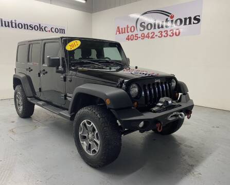 2012 Jeep Wrangler Unlimited for sale at Auto Solutions in Warr Acres OK
