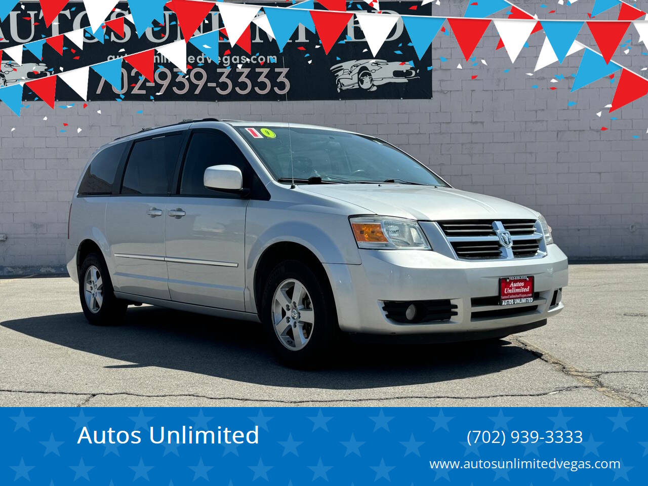 Silver 2010 Dodge Grand Caravan SXT SXT 4dr Mini-Van 1