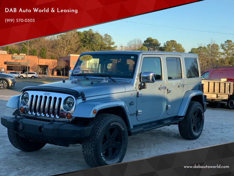 2012 Jeep Wrangler Unlimited for sale at DAB Auto World & Leasing in Wake Forest NC