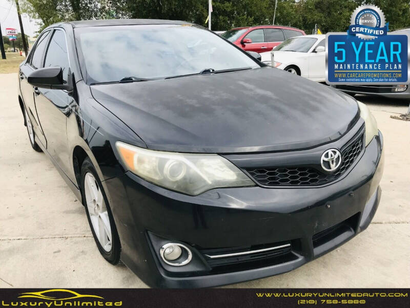 2012 Toyota Camry for sale at LUXURY UNLIMITED AUTO SALES in San Antonio TX