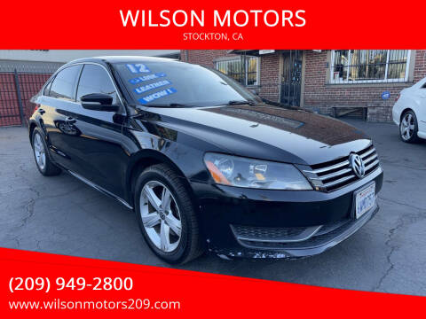 2012 Volkswagen Passat for sale at WILSON MOTORS in Stockton CA