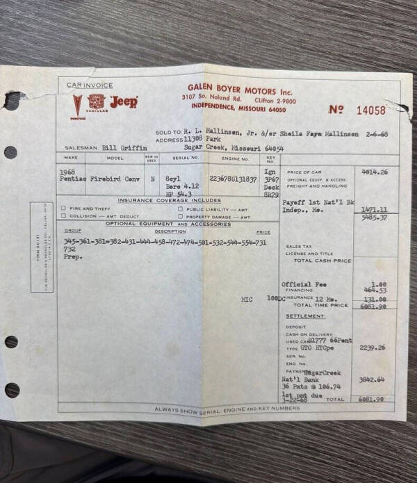 1968 Pontiac Firebird