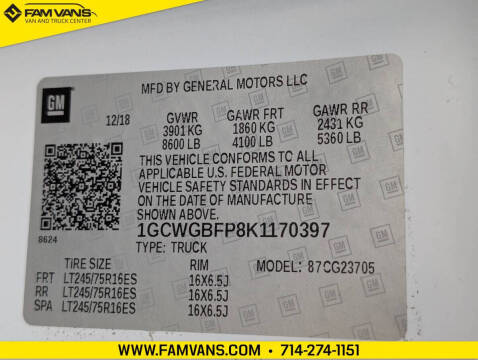 2019 Chevrolet Express 2500