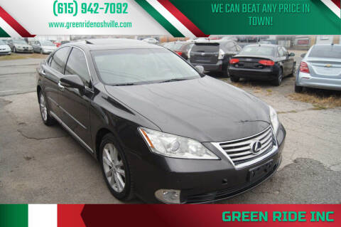 2012 Lexus ES 350 for sale at Green Ride Inc in Nashville TN