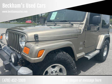 2003 Jeep Wrangler for sale at Beckham's Used Cars in Milledgeville GA