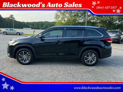 2019 Toyota Highlander for sale at Blackwood's Auto Sales in Union SC