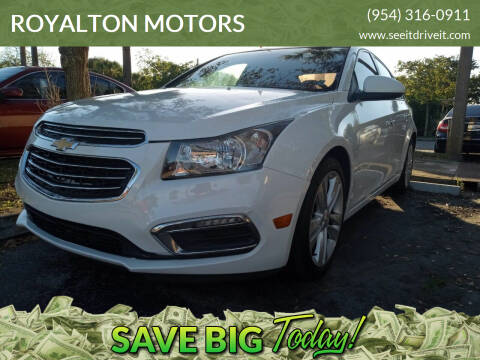 2016 Chevrolet Cruze Limited for sale at ROYALTON MOTORS in Plantation FL