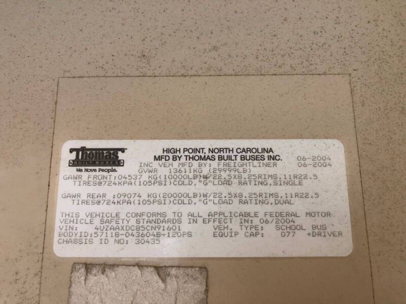 2005 Freightliner FS 65 School Bus