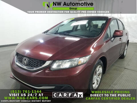 2013 Honda Civic for sale at NW Automotive Group in Cincinnati OH