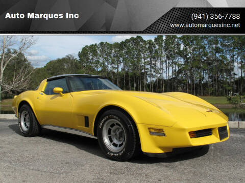 1981 Chevrolet Corvette for sale at Auto Marques Inc in Sarasota FL