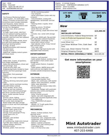2014 Chevrolet Spark LS CVT