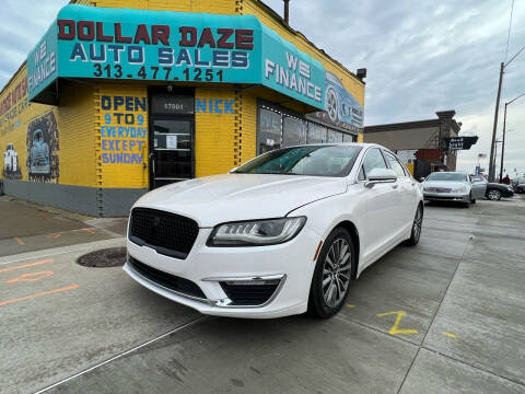 2017 Lincoln MKZ for sale at Dollar Daze Auto Sales Inc in Detroit MI
