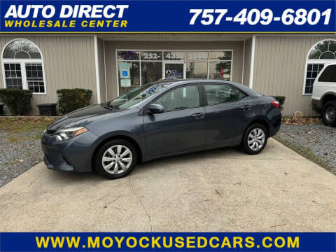 2015 Toyota Corolla for sale at Auto Direct Wholesale Center in Moyock NC