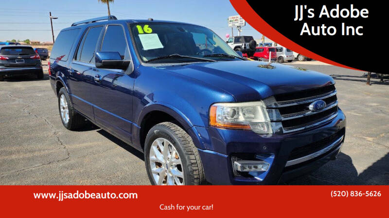 2016 Ford Expedition EL for sale at JJ's Adobe Auto Inc in Casa Grande AZ