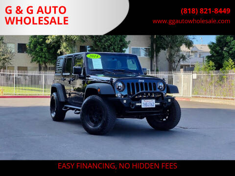 2014 Jeep Wrangler Unlimited for sale at G & G AUTO WHOLESALE in North Hollywood CA