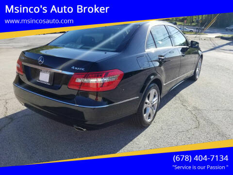 2011 Mercedes-Benz E-Class for sale at Msinco's Auto Broker in Snellville GA