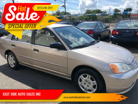 2001 Honda Civic for sale at EAST SIDE AUTO SALES INC in Paterson NJ