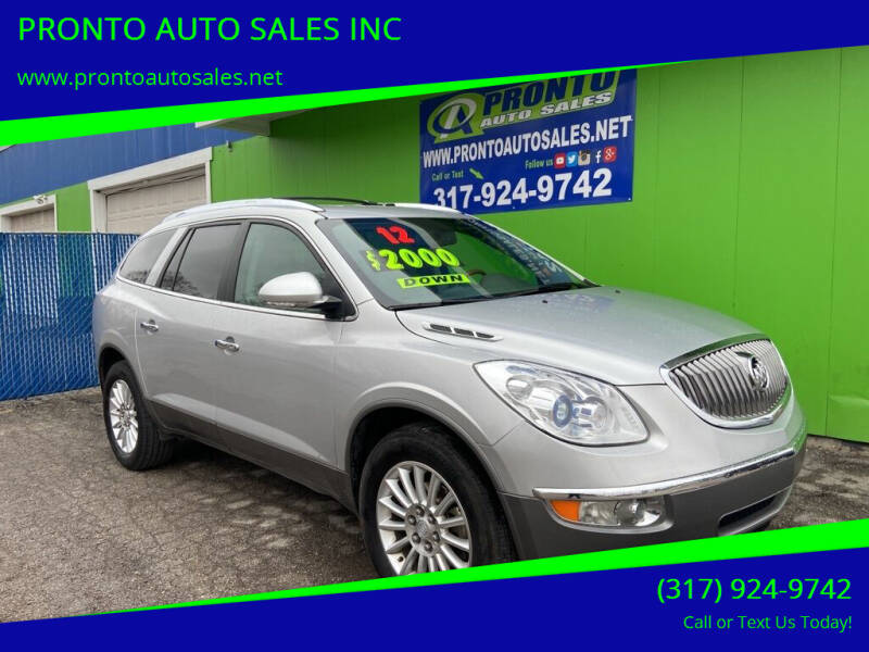 2012 Buick Enclave for sale at PRONTO AUTO SALES INC in Indianapolis IN